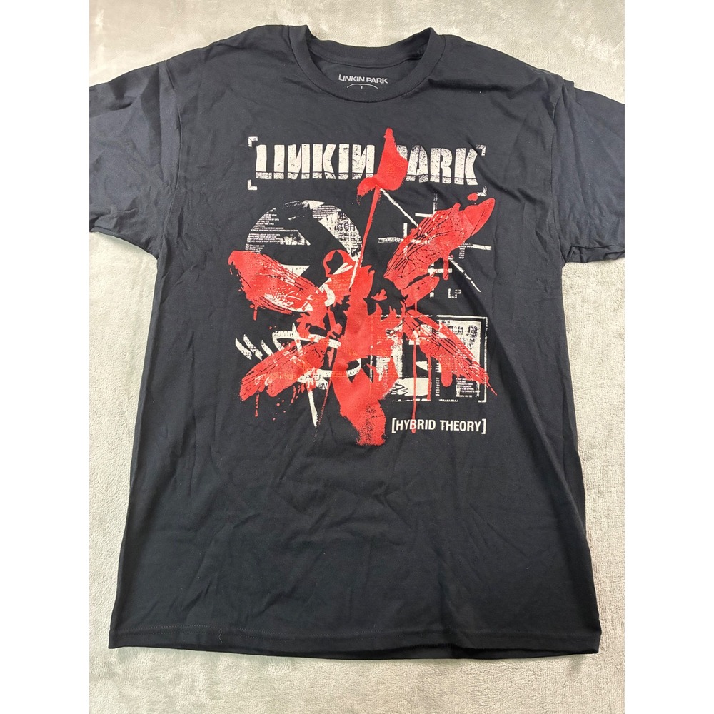 Linkin Park Hybrid Theory Graphic T-Shirt Mens Large Black Red Soldier Wing Tee